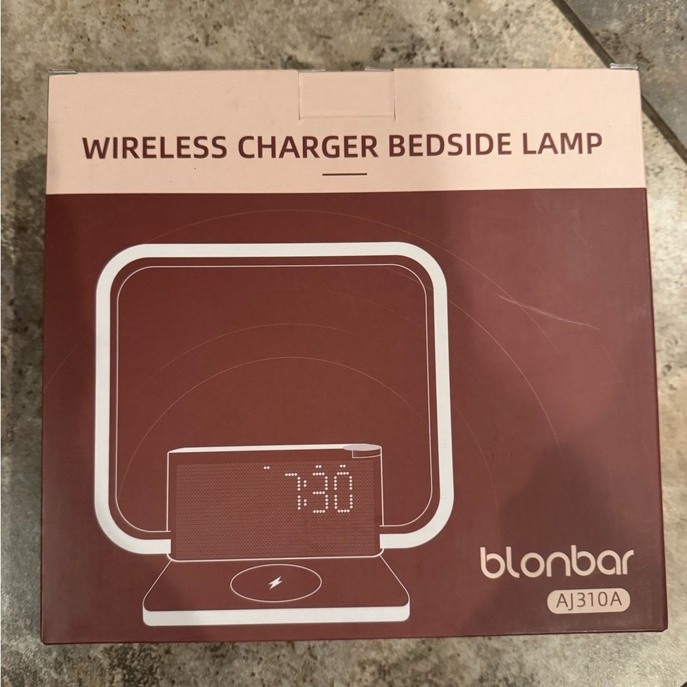 NIB Sunrise Alarm Clock with Wireless Charging Desk Touch Lamp 3 Level Dimmable